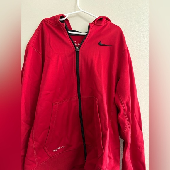 Nike Other - Nike Red Dri-FIT Hoodie with Black Swoosh